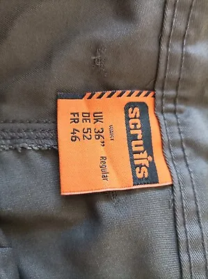 £0.99 • Buy Scruffs Grey Work Trousers 36R - Unworn