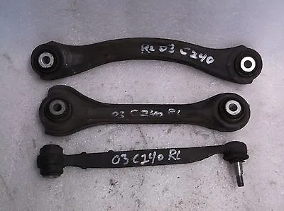 01-05 Mercedes C240 W203 Upper Lower Rear Left Control Arm Set Of 3 OEM BS61081 • $68