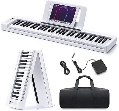 Donner DP-06 Foldable 61Key Digital Piano Keyboard 128 Tone 21 Demo 128 Rhythms • $119.99