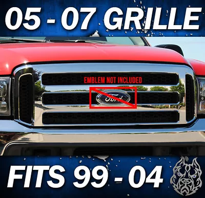 2006 F250 FORD CHROME GRILLE CONVERSION FITS 1999-2004 F350 Excursion • $274
