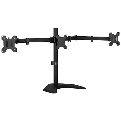 Mount-It! Adjustable Triple Monitor Stand Up To 27  Black MI-2789 • $78.18