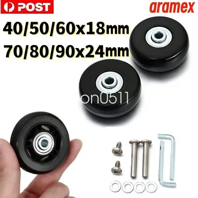 Luggage Suitcase Wheels Axles Repair Kit Replacement Travel Dia.40mm~100mm • $13.29