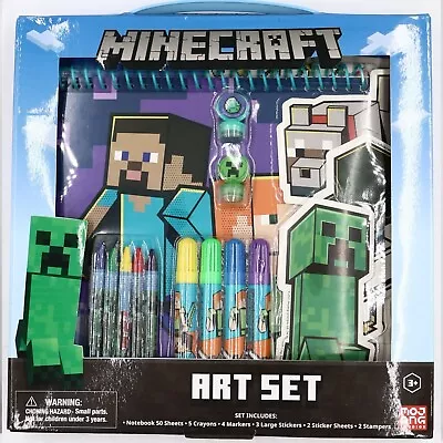 Minecraft Kids Coloring Art Set With Stickers & Stampers • $13