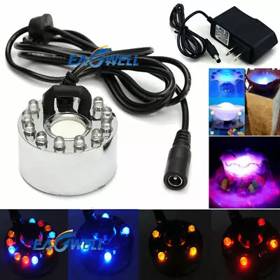 12 LED Ultrasonic Mist Maker Light Fogger Water Fountain Pond  W/ Power Adapter • $9.99