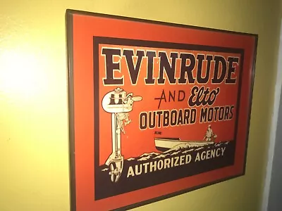 Evinrude Elto Outboard Boat Motor Garage Bait Shop Man Cave Advertising Sign • $27.99