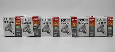 £9.95 • Buy 6x 35W GU10 Halogen Dimmable Reflector Spotlight Bulbs Downlight Lamp Warm White