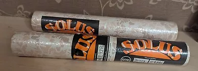 VINTAGE 60/70's SOLUS- SAMLESBURY PAPER MILL LTD TEXTURED WALLPAPER X 2 ROLLS .  • £9.99