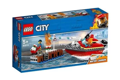 LEGO City Dock Side Fire 60213 Boat Firefighter Water Cannon NEW SEALED RETIRED • $55.99