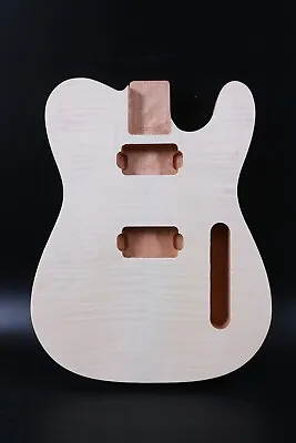 Mahogany Guitar Body Flame Maple Veneer DIY For HH Pickups Tele Style Bolt On • £80