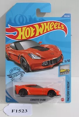 Hot Wheels Factory Fresh Orange Corvette C7 Z06 Car 5/10 FNQHotwheels F1523 • $5.24