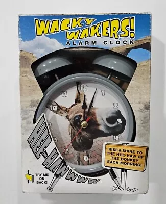 Wacky Wakers Donkey Twin Bell Alarm Clock Hee-Haw Sound Gray New • $38.95