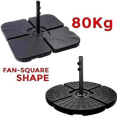 4 Piece Banana Cantilever Parasol Base Weights Metal Stand Holder Cross Frame • £48.85