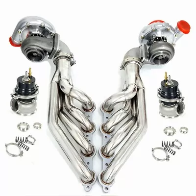 For Chevrolet Corvette GM LS1 T4 AR.80/.96 Oil Turbo+Exhaust Manifold+Wastegate • $996.39