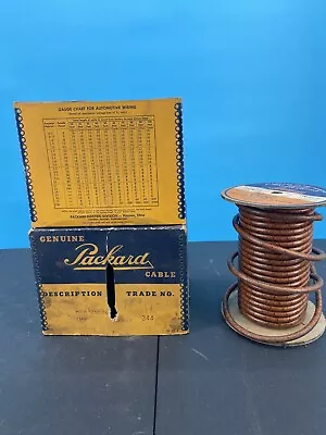 Vintage Packard 7mm 344 Partial 100 Ft Spool High Tension Wire Cable Box • $84.99