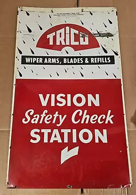 VINTAGE Trico SIGN Wiper Arms Blades Refills Cabinet Panel ADVERTISING • $263.20