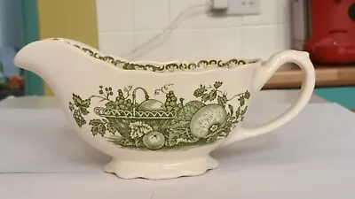 Large Vintage Masons Ironstone   Green Fruit Basket   Gravy/Sauce Boat • £7.19