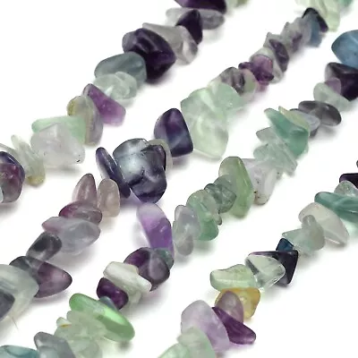 Natural Fluorite Chip Beads 32” Strand 5~8mm Crystal Jewelry Making Bulk Loose • $4.95