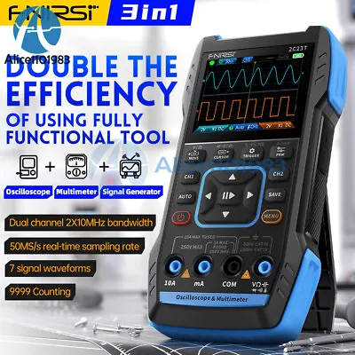 FNIRSI 2C23T Digital Oscilloscope Multimeter Dual CH Function Signal Generator • $81.77