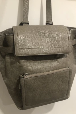 $76 • Buy Oroton Grey Leather Small ‘Lucy’ Backpack