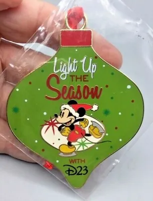 Disney D23 Light Up The Season Exclusive Ornament Metal Christmas Mickey Cool • $9.99