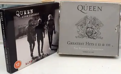 Queen Platinum Collection Greatest Hits 1 2 & 3 / Live Around The World Cd & Dvd • £4.99