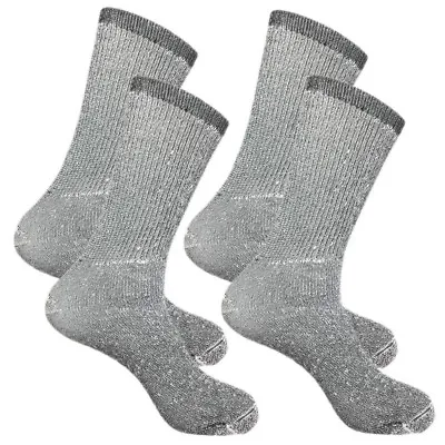 4 Pairs Mens Work Socks Perfect For Steel Toe Boots - Terry Cotton Crew Socks • $11.95