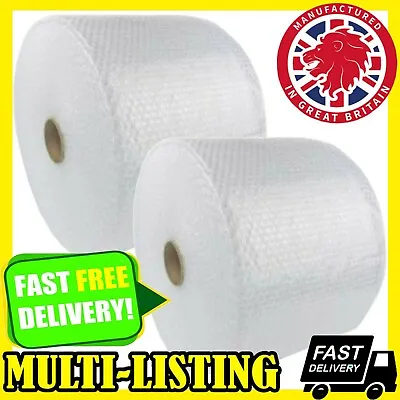 LARGE BUBBLE WRAP ROLLS - SMALL BUBBLE - CHOOSE WIDTH (300mm 500mm 750mm) • £6.88