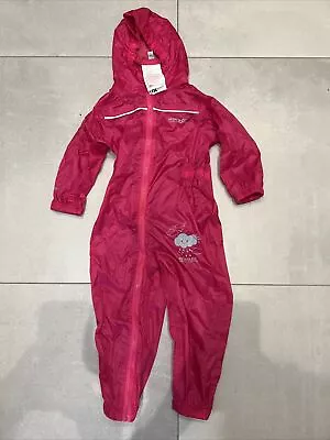 Regata Kids Waterproof All In One Suit Pink Size 24/36 Months • £8.50