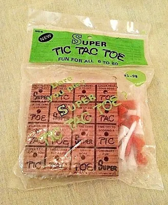 Tic Tac Toe Vintage Game Wooden Ccd Citizens Central Multiflex 1978 Nos Super. • $13.99