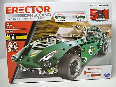 Erector Meccano Roadster 5-In-1 Building Kit Level 2 STEM Education Toy 18202  • $42.14