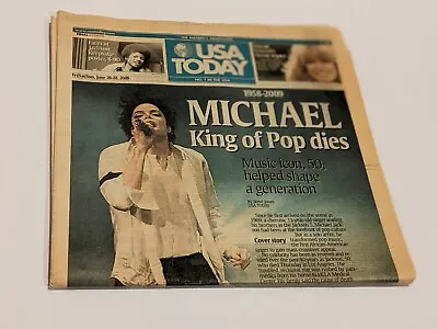 USA Today Michael Jackson Dies Complete Paper June 26-28 2009 Farrah Faucett • $15