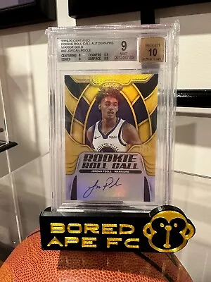 2019-20 Certified Rookie Roll Call Auto Mirror Gold Jordan Poole /10 BGS 9 POP 1 • $4500