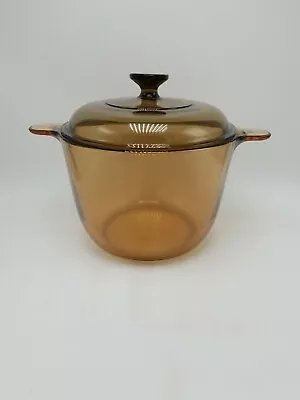 Corning Pyrex  Vision Amber  3.5 Quart Stew Pot With Lid V-2.5-C • $67.50