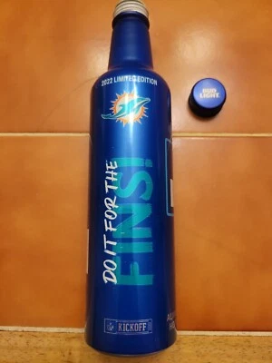 $4.99 • Buy Bud Light NFL 2022 Kickoff Miami Dolphins Aluminum Beer Bottle