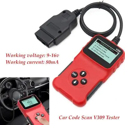 Car 9-16V Code Scan V309 Tester OBDII Display Diagnostic Scanner Code Reader • $20.99