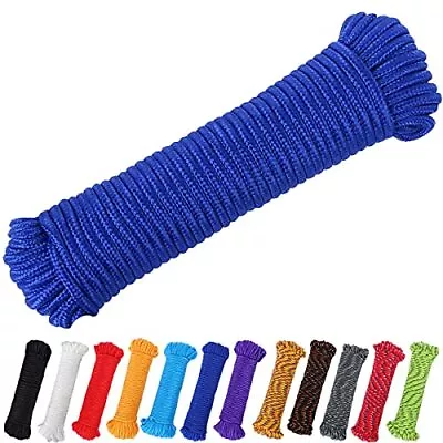 90Ft 1/4 Inch Nylon Poly Rope For Flag Pole Clothes Line Camping Utility Rope • $12.30