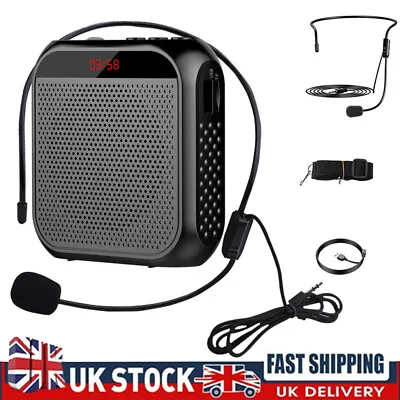 Portable Voice Amplifier With Microphone Headset Personal Speaker For Teachers • £13.69