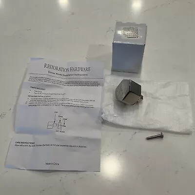 RESTORATION HARDWARE “Dover” Cabinet/Drawer Knob. Polished Nickel. 1.5”. NEW. • $19.99