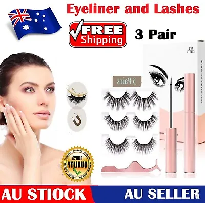 $11.99 • Buy Magnetic Eyeliner And Lashes Extension Liquid Eyeliner Waterproof Eyelashes NEW