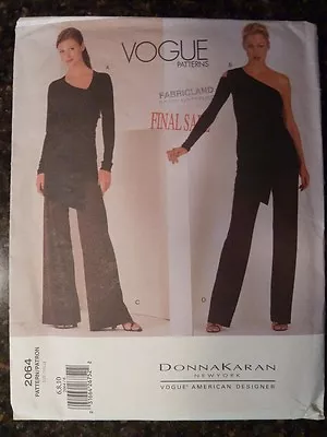 Vogue 2064 Donna Karan New York Designer Original 2001 Pattern 6/8/10 Uncut   • $14.46