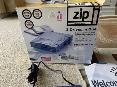 £22.50 • Buy Iomega Zip Drive In Great Working Order Was Recently Pat Tested X5 100mb Disk
