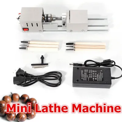 100W Mini Lathe Bead Machine Wood Working DIY Lathe Polishing Pro Drill Polisher • $33.25