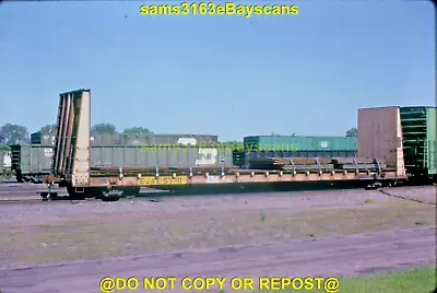 Original Slide Elgin Joliet & Eastern Rwy Bulkhead Flatcar 5770 Lacrosse Wi 1993 • $3.99