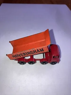 MATCHBOX LESNEY MB 17d FODEN 8 WHEEL TIPPER TRUCK HOVERINGHAM RED BASE • £5