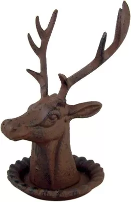 Elk Jewelry Stand Rustic Home Decor Unique Cast Iron Accent 7 1/2 Inch • $12.65
