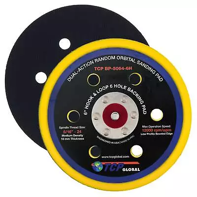 6  Hook & Loop DA Sander & Polisher Backing Plate Pad 6 Hole Dual-Action • $12.99