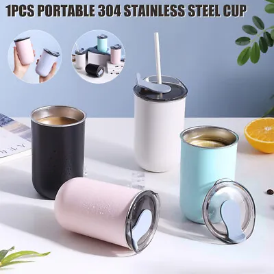 $15.78 • Buy 300ml Coffee Mug Stainless Steel Thermos Tumbler Cup Vacuum Flask With Lid AU