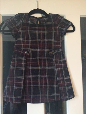 £1.95 • Buy Girls Cute Checked Sparkly Dress 3 -4years