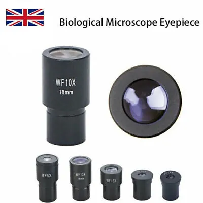 WF5X 10X 16X 20X 25X Biological Microscope Eyepiece Ocular Lens For Lab • £9.37