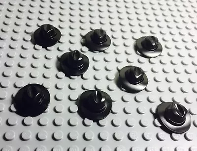 Lego 8 Black Fedora Hat / City Mini Figures Headgear Accessory Parts • $4.99